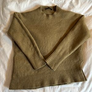 Khaki Green AllSaints Rufa Wool Blend Sweater